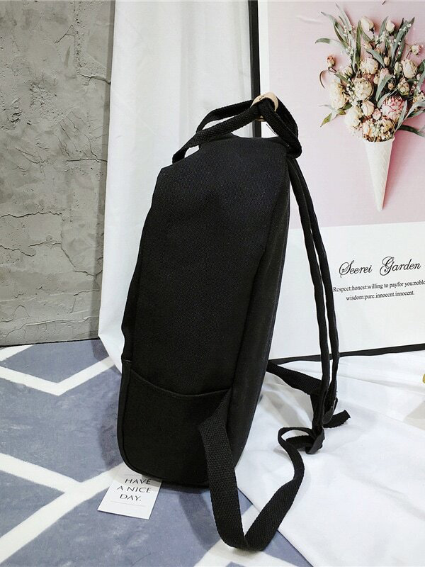 Double Pocket Side Canvas Backpack