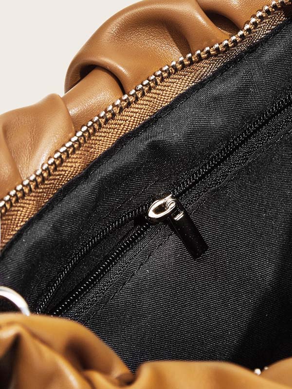 Ruched Detail Shoulder Bag