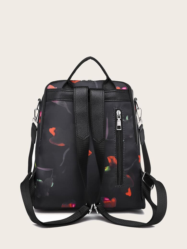 Zip Front Square Shaped Backpack