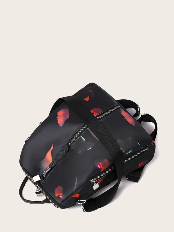 Zip Front Square Shaped Backpack
